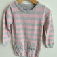 Grey + Pink Striped Knit Dress / 3T