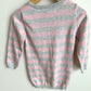 Grey + Pink Striped Knit Dress / 3T