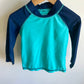 Long Sleeve Two Toned Blue Swim Top / 2T