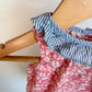 Gap Floral Blue Collar Bodysuit / 3-6m