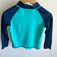 Long Sleeve Two Toned Blue Swim Top / 2T