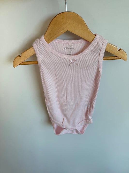Pink Bow Tank Bodysuit / 6-9m
