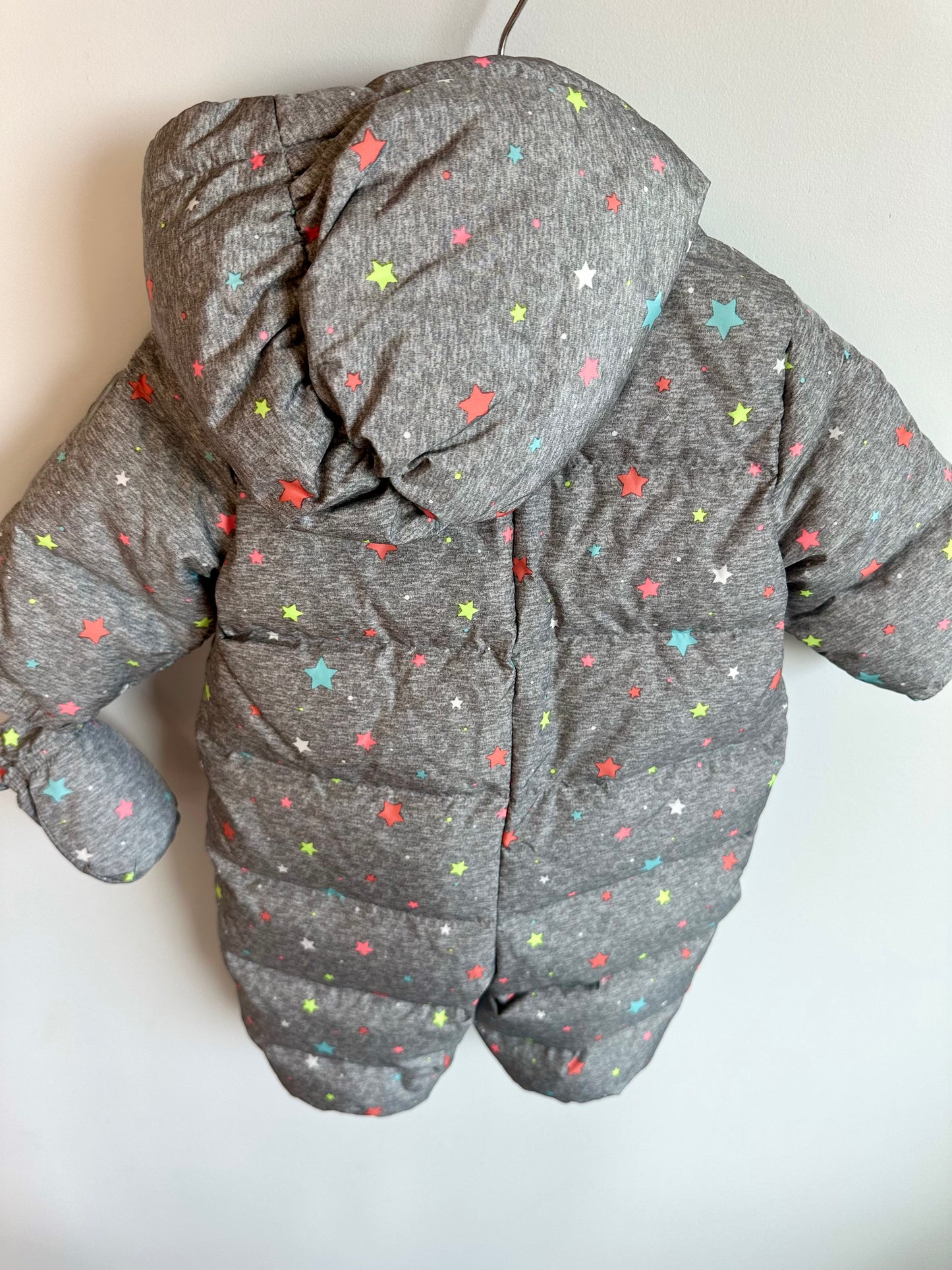 Gap Grey Star Fleece Lined Winter Suit / 6-12m