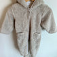 Fuzzy Bear Hooded Bunting Suit / 6-9m