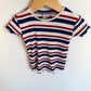 Zara Blue + Red Striped Top / 6-9m