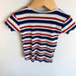 Zara Blue + Red Striped Top / 6-9m