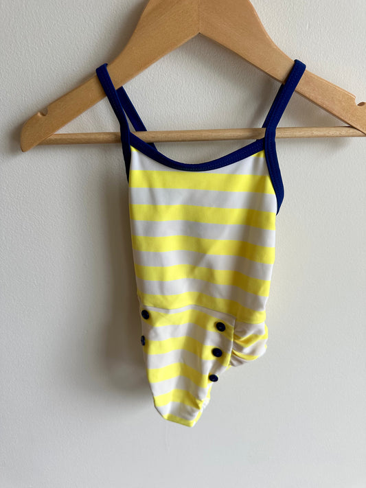 Striped Yellow Swimsuit / 6-12m