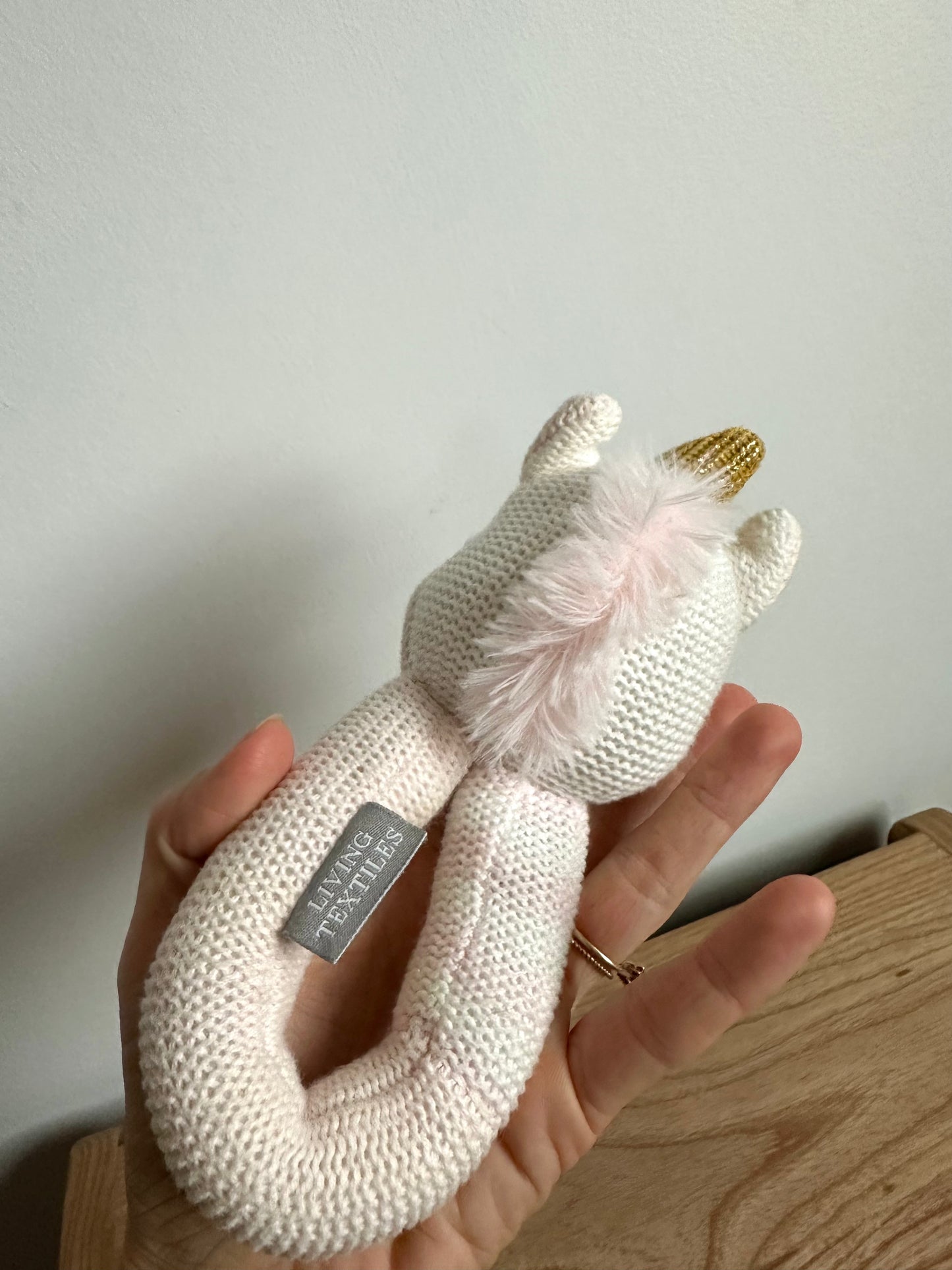 Knit Unicorn Rattle Toy