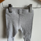 Zara Grey Ribbed Leggings / 3-6m