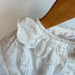 White Scallop Collar Embroidery Flowers Top / 6-9m