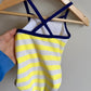 Striped Yellow Swimsuit / 6-12m