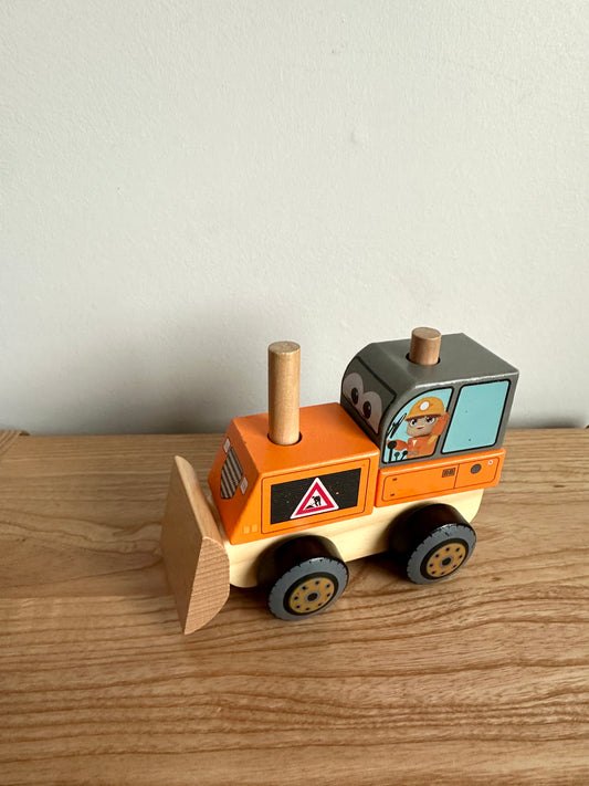 Wooden Construction Vehicle Toy