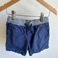 Blue Drawstring Shorts with Grey Waistband / 2T