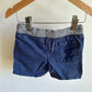 Blue Drawstring Shorts with Grey Waistband / 2T