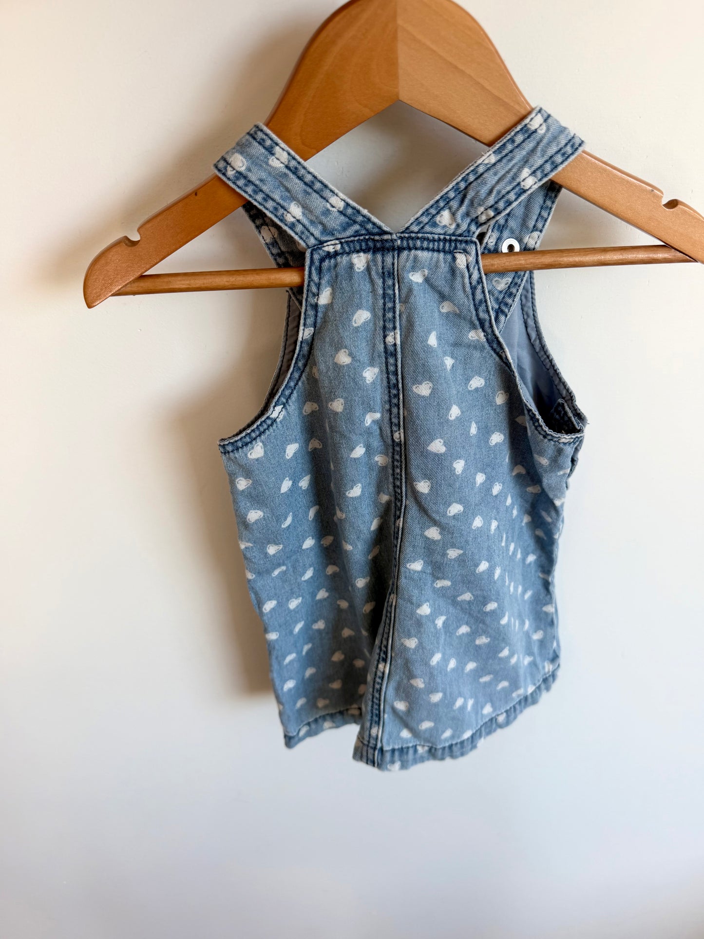 Heart Pocket Overall Dress / 9-12m