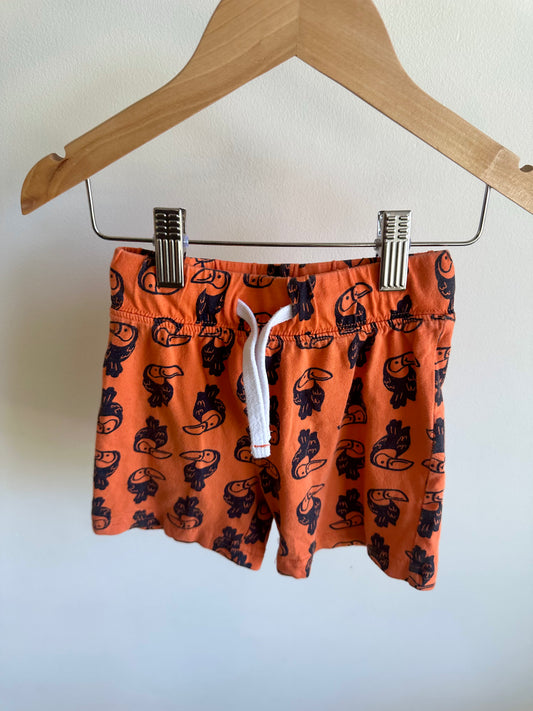 Toucan Orange Shorts / 2T