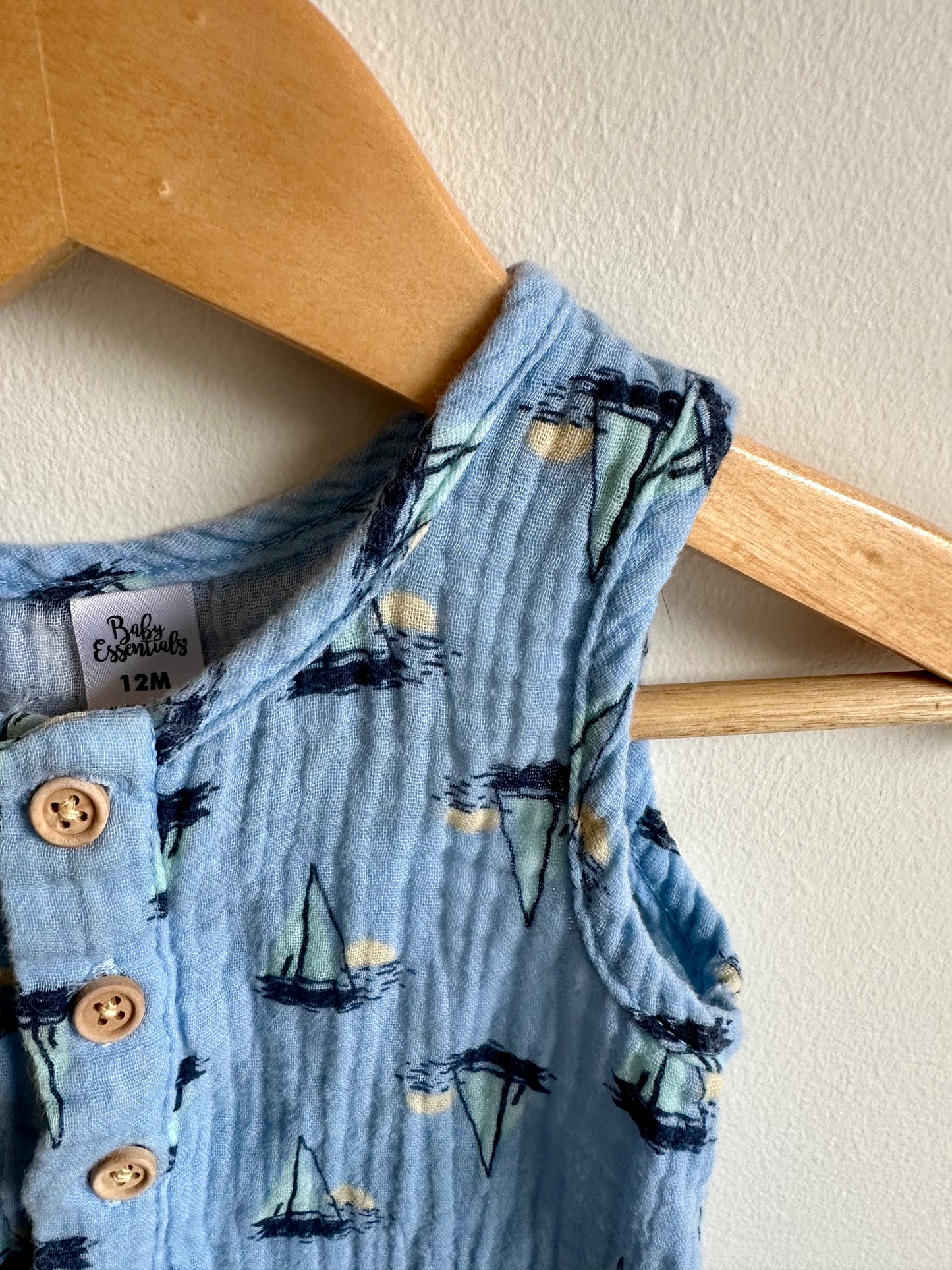 Sailboat Romper / 12m