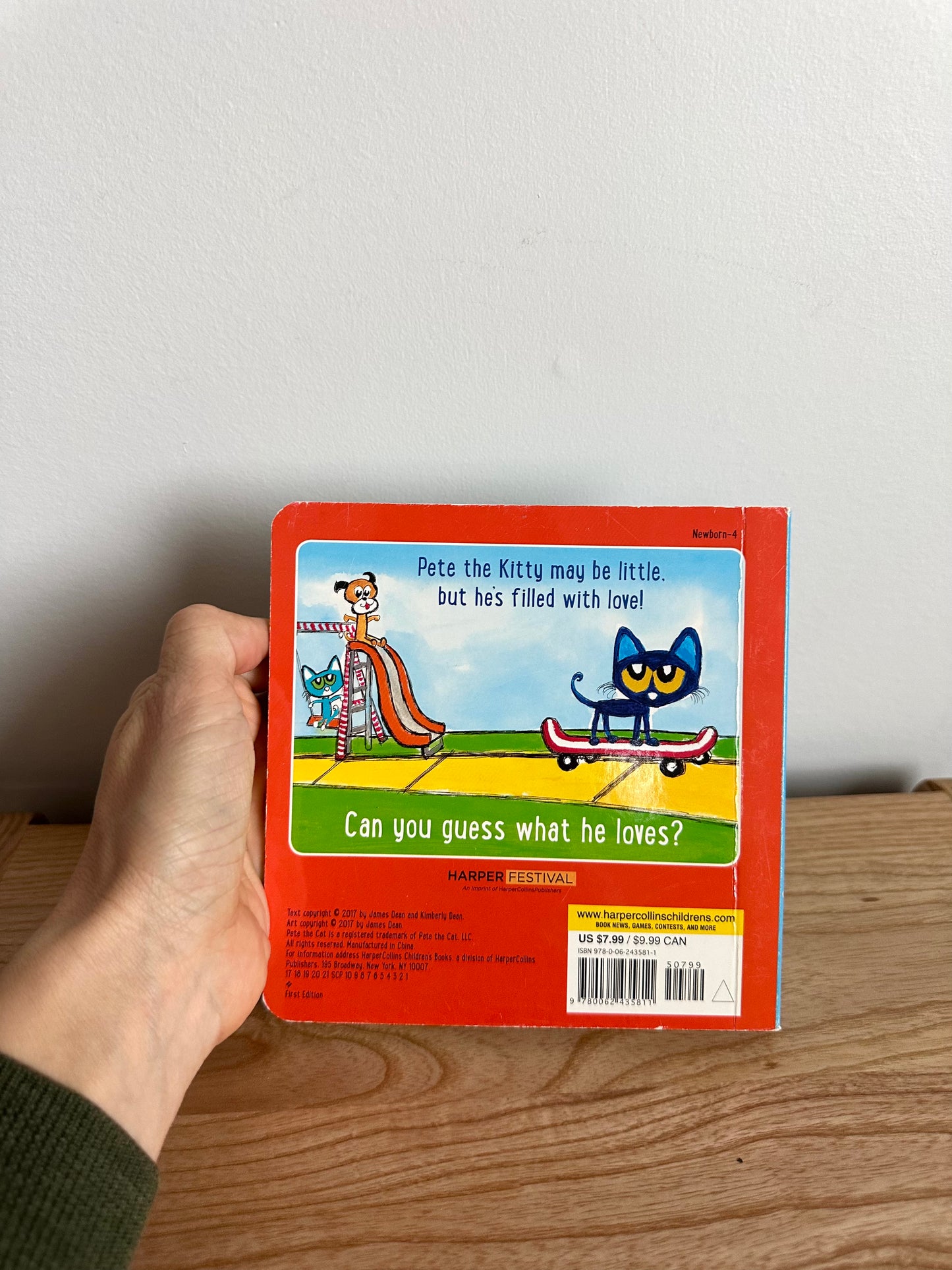 I Love Pete the Kitty Board Book / 2-4 years