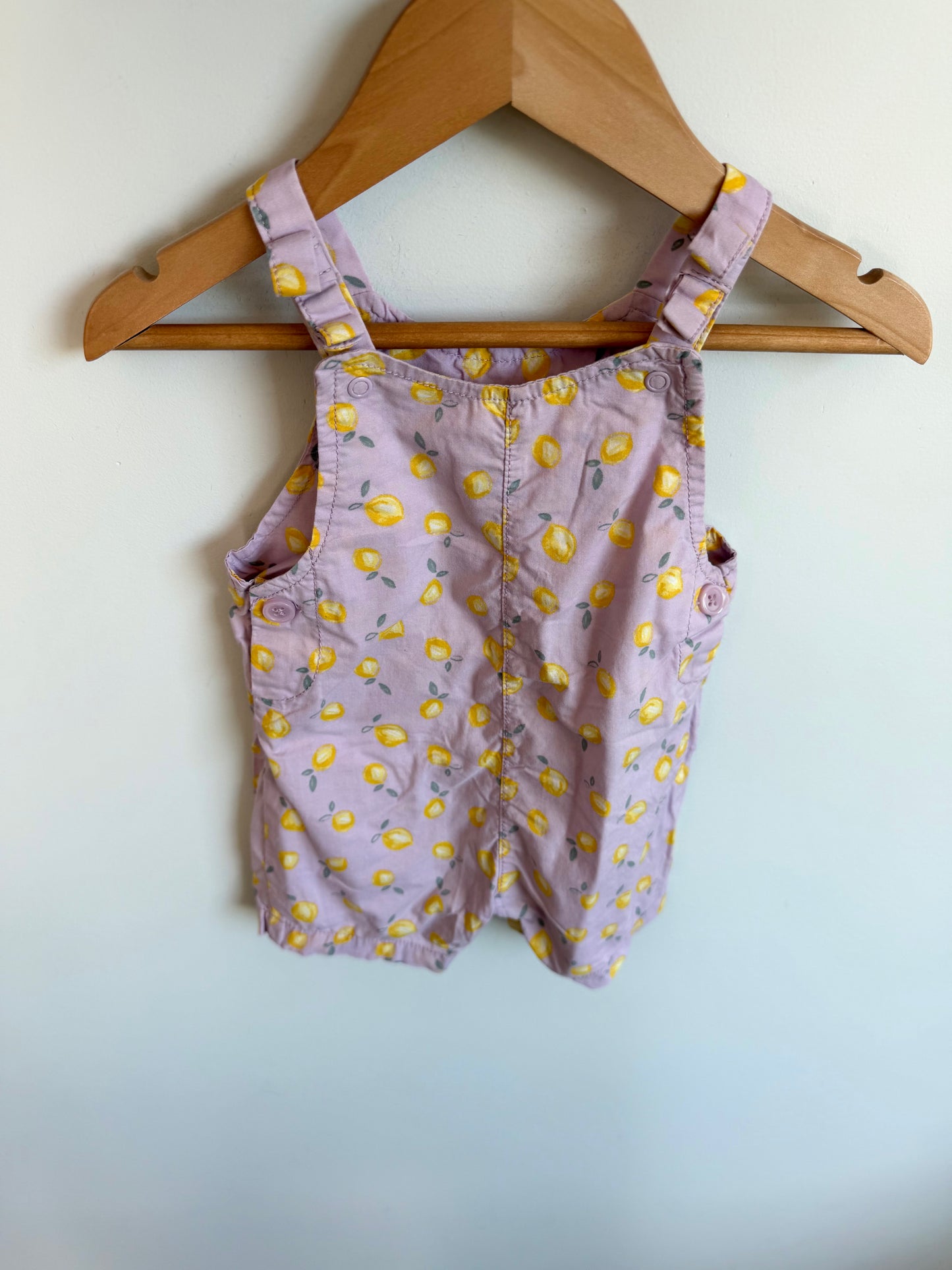 Lemon Overall Shorts / 9m