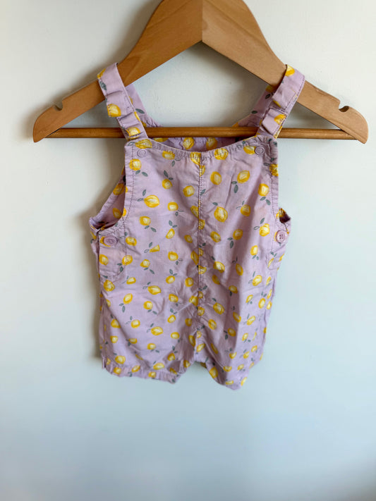 Lemon Overall Shorts / 9m