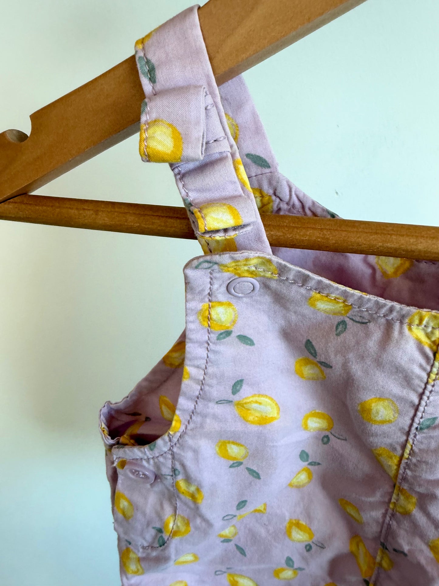 Lemon Overall Shorts / 9m