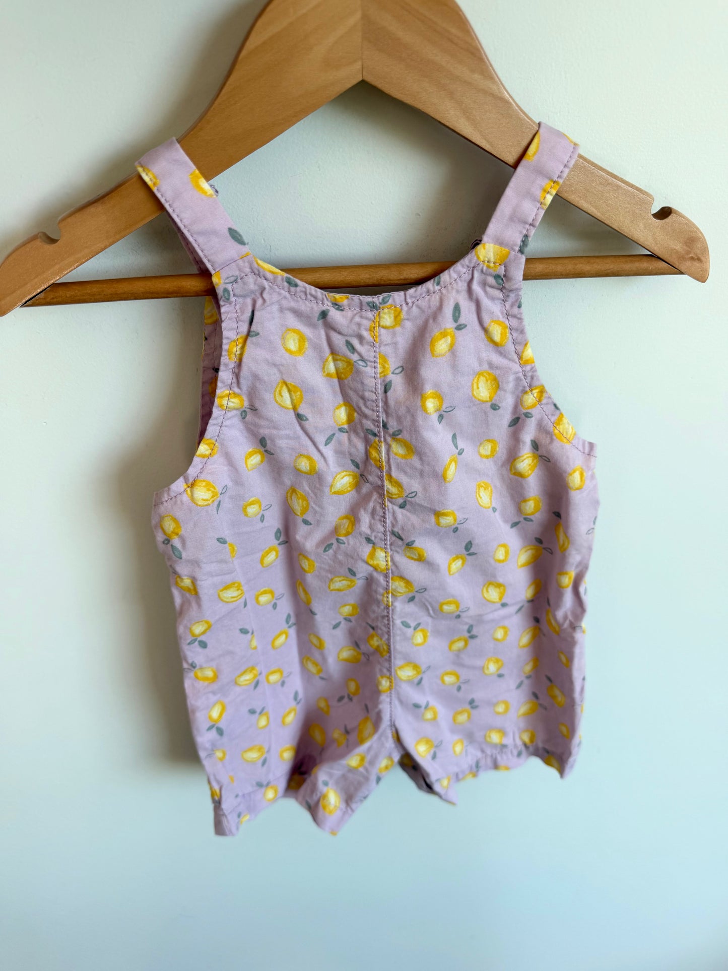 Lemon Overall Shorts / 9m