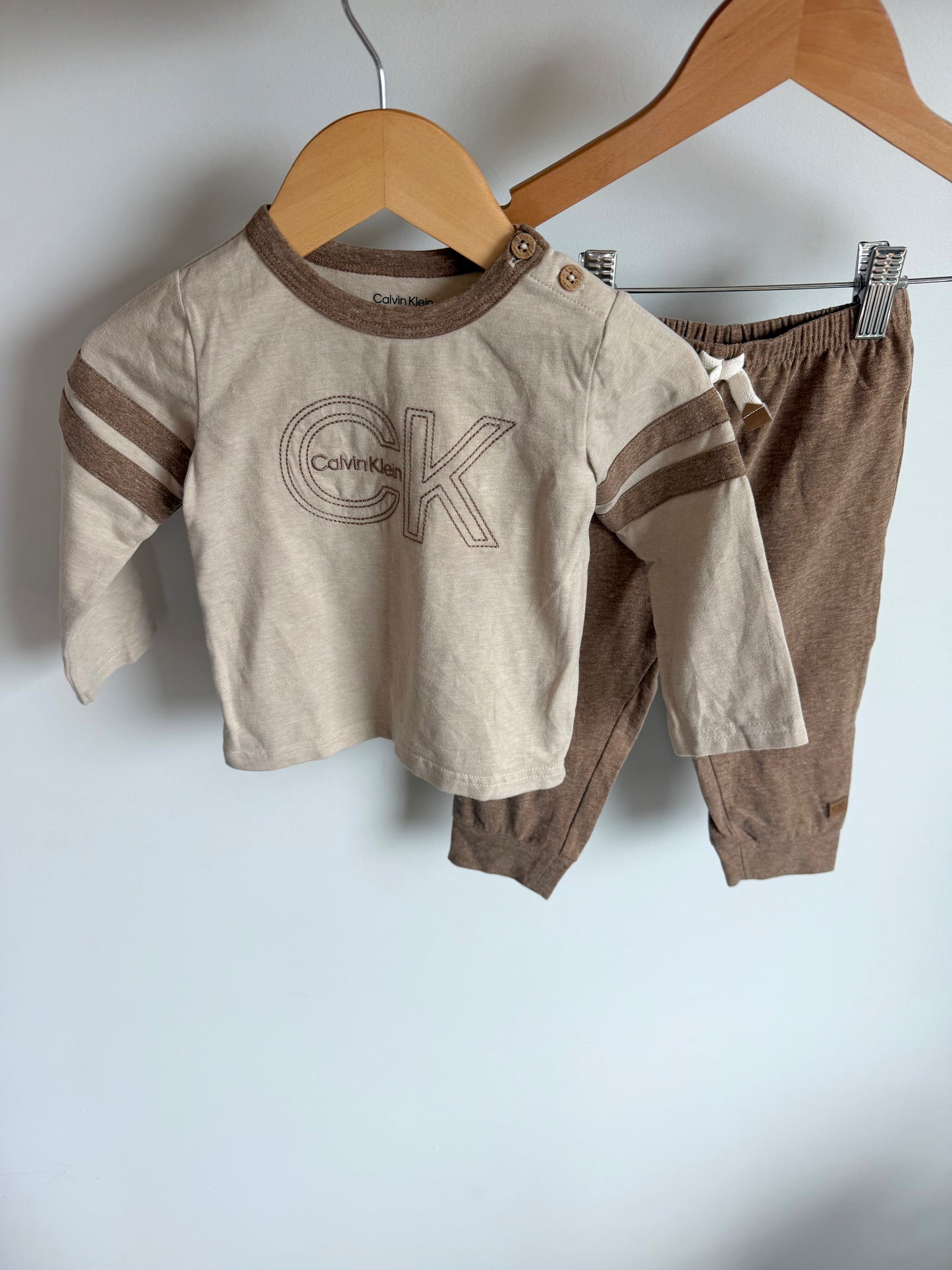 CK Tan Top + Pants Set / 12m