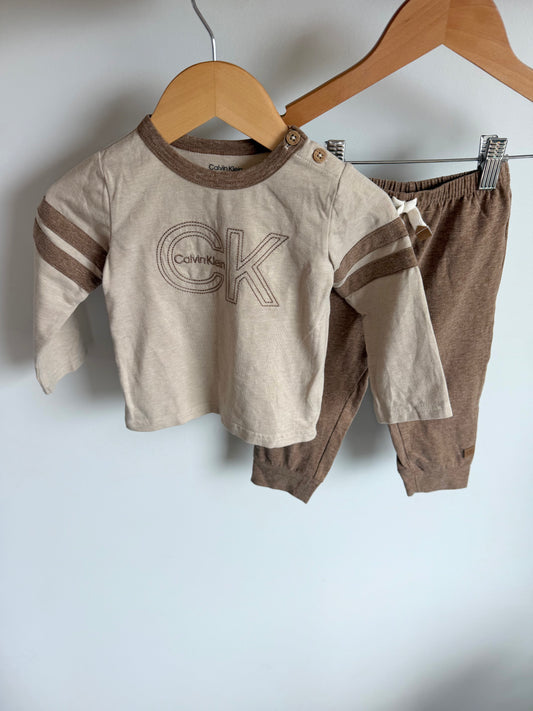 CK Tan Top + Pants Set / 12m