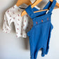 100% Cotton Queens Guard Overalls and Long Sleeve Set / 6-12m