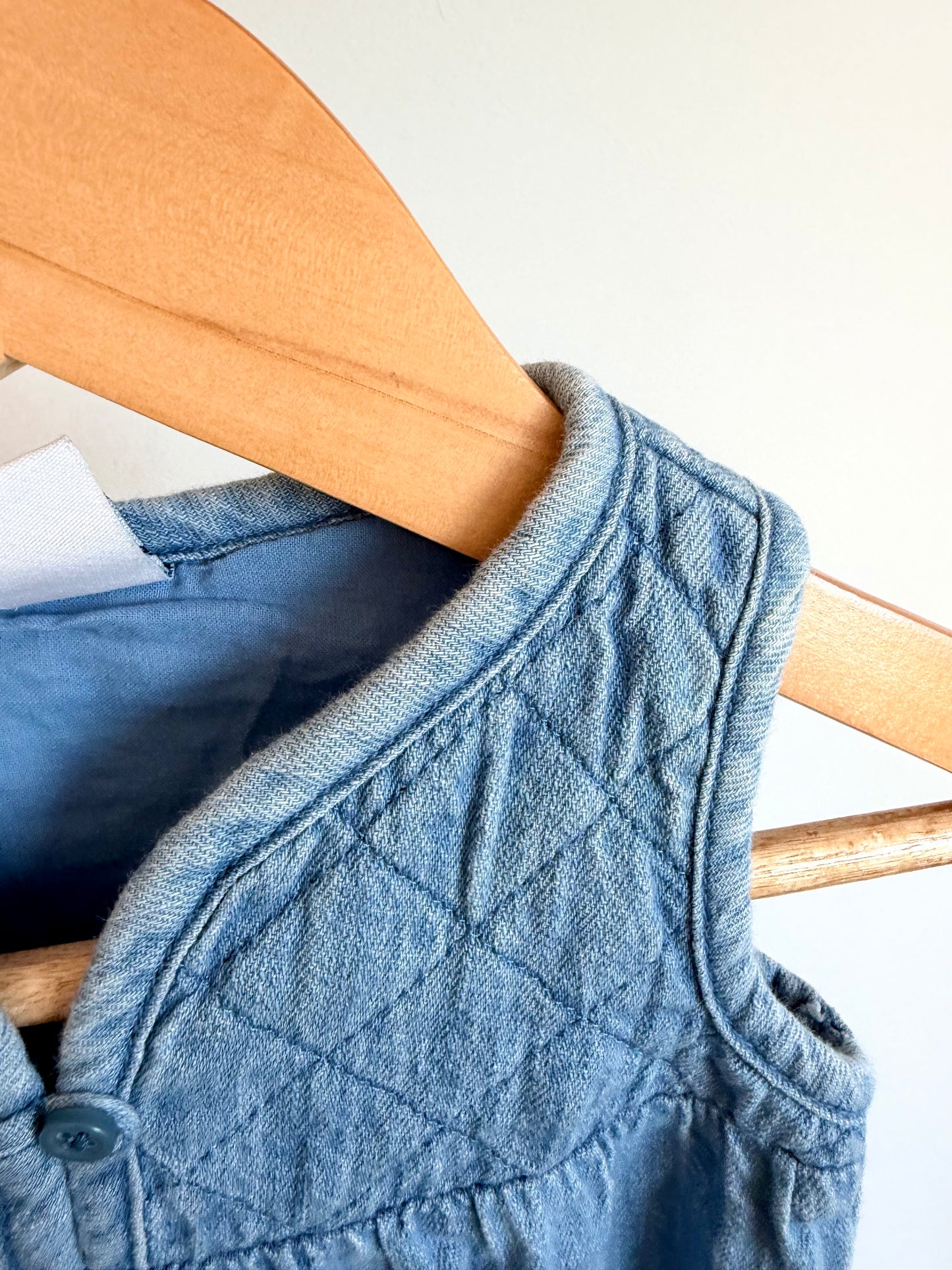 Denim Like Quilted Jumpsuit / 3-6m