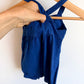 Indigo Floral Embroidery Romper / 6-9m