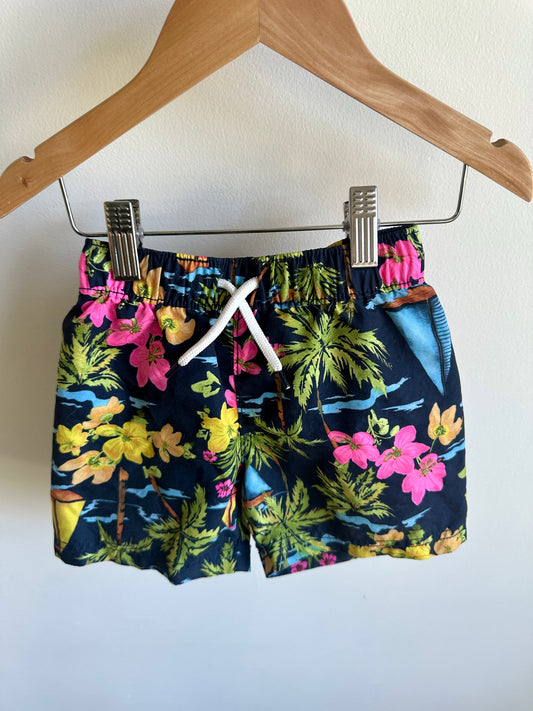 Tropical Drawstring Swim Shorts / 2T