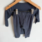 Slate Ribbed Bodysuit + Pants Set (PLAY) / 12m