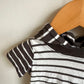 Stripe Hooded Romper / 12m