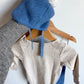 Organic Cotton + Wool Blend Puppy Bodysuit, Pants + Toque Set / 6-12m
