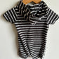 Stripe Hooded Romper / 12m