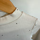 White Dot Collared Long Sleeve Top / 2-3T