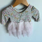 Milkberry Bamboo Floral + Tulle Dress / 0-3m