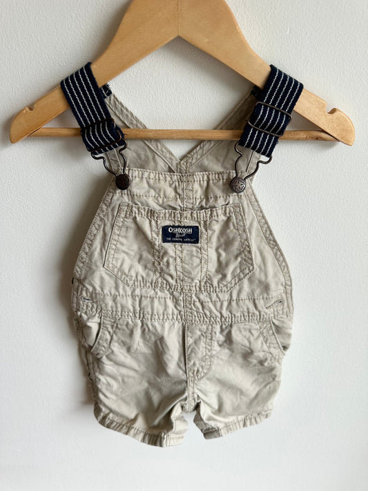 OshKosh Tan Overall Shorts / 12m