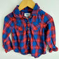 Collared Blue + Red Plaid Top / 3T