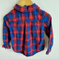 Collared Blue + Red Plaid Top / 3T