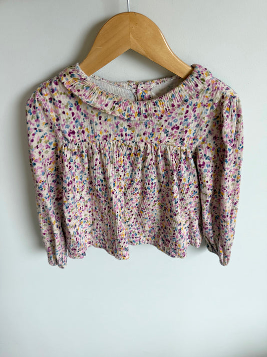 Mayoral Collared Color Spots Top / 3T