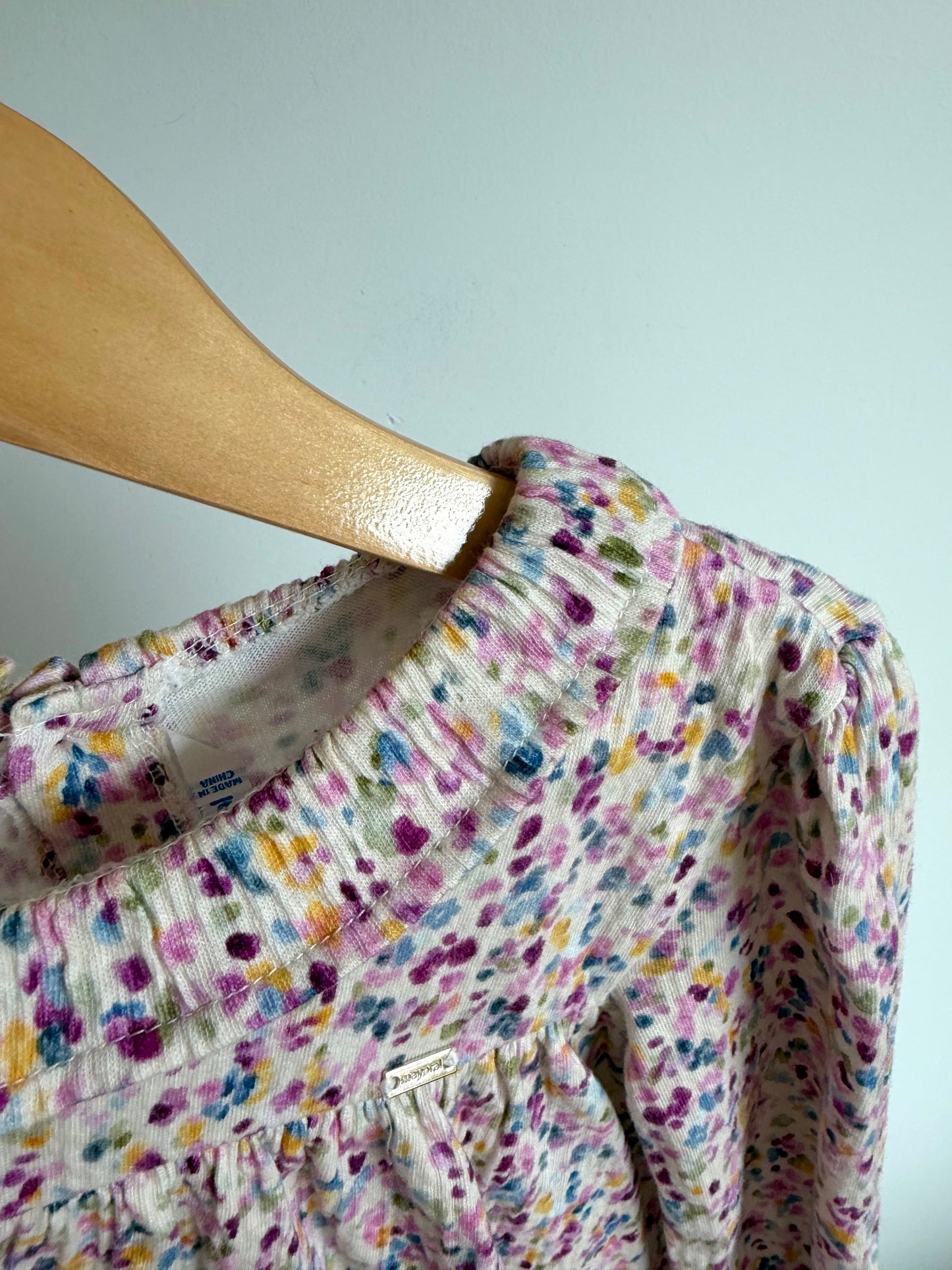 Mayoral Collared Color Spots Top / 3T