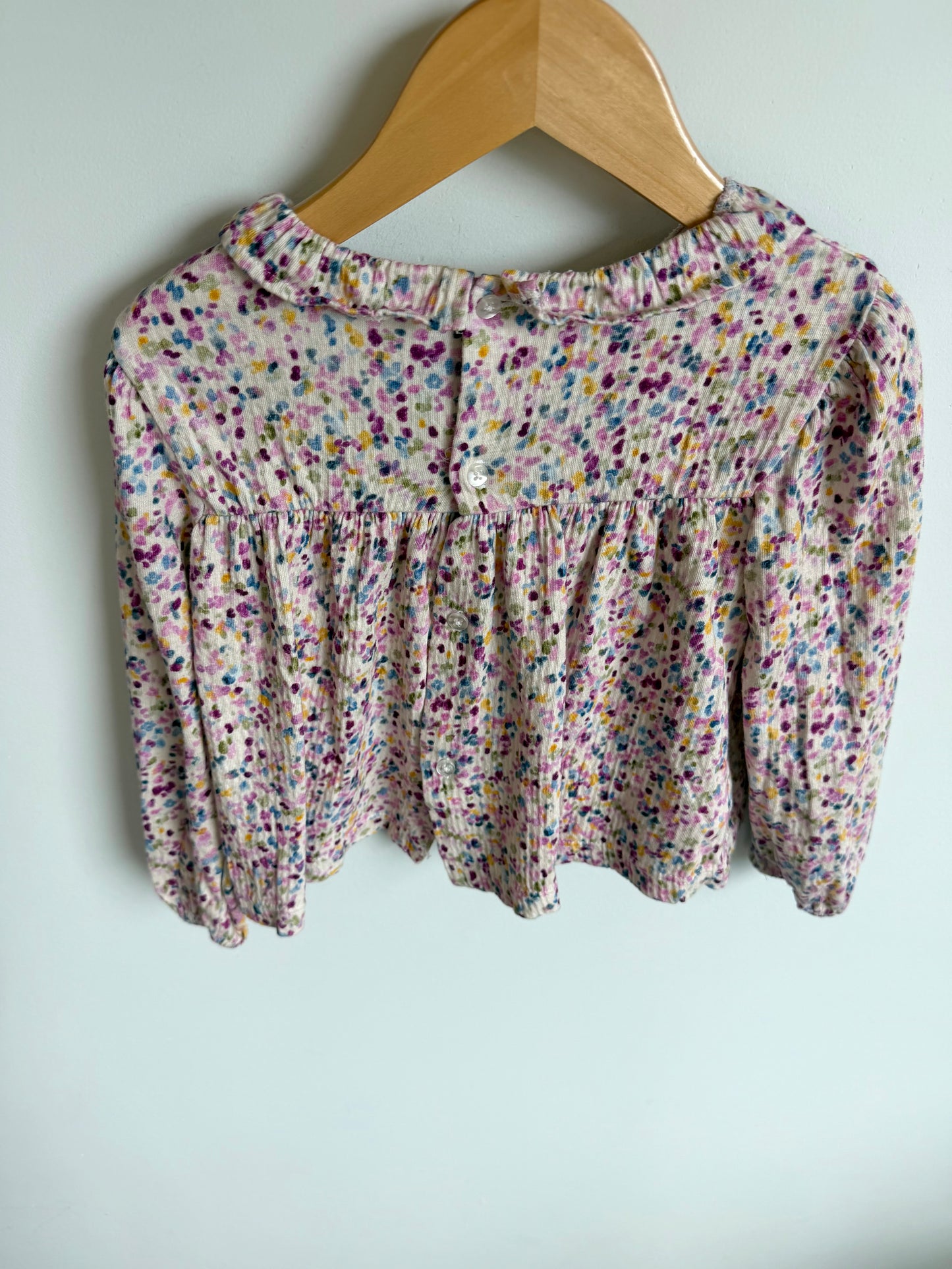 Mayoral Collared Color Spots Top / 3T