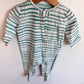 Green Striped Sleeper / 3-6m