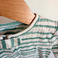 Green Striped Sleeper / 3-6m
