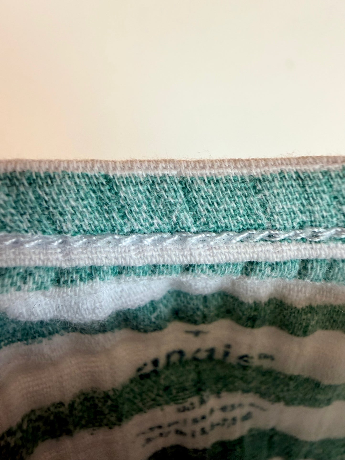Green Striped Sleeper / 3-6m