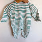Green Striped Sleeper / 3-6m