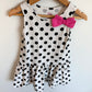 Polka Dot Pink Bow Dress / 4T