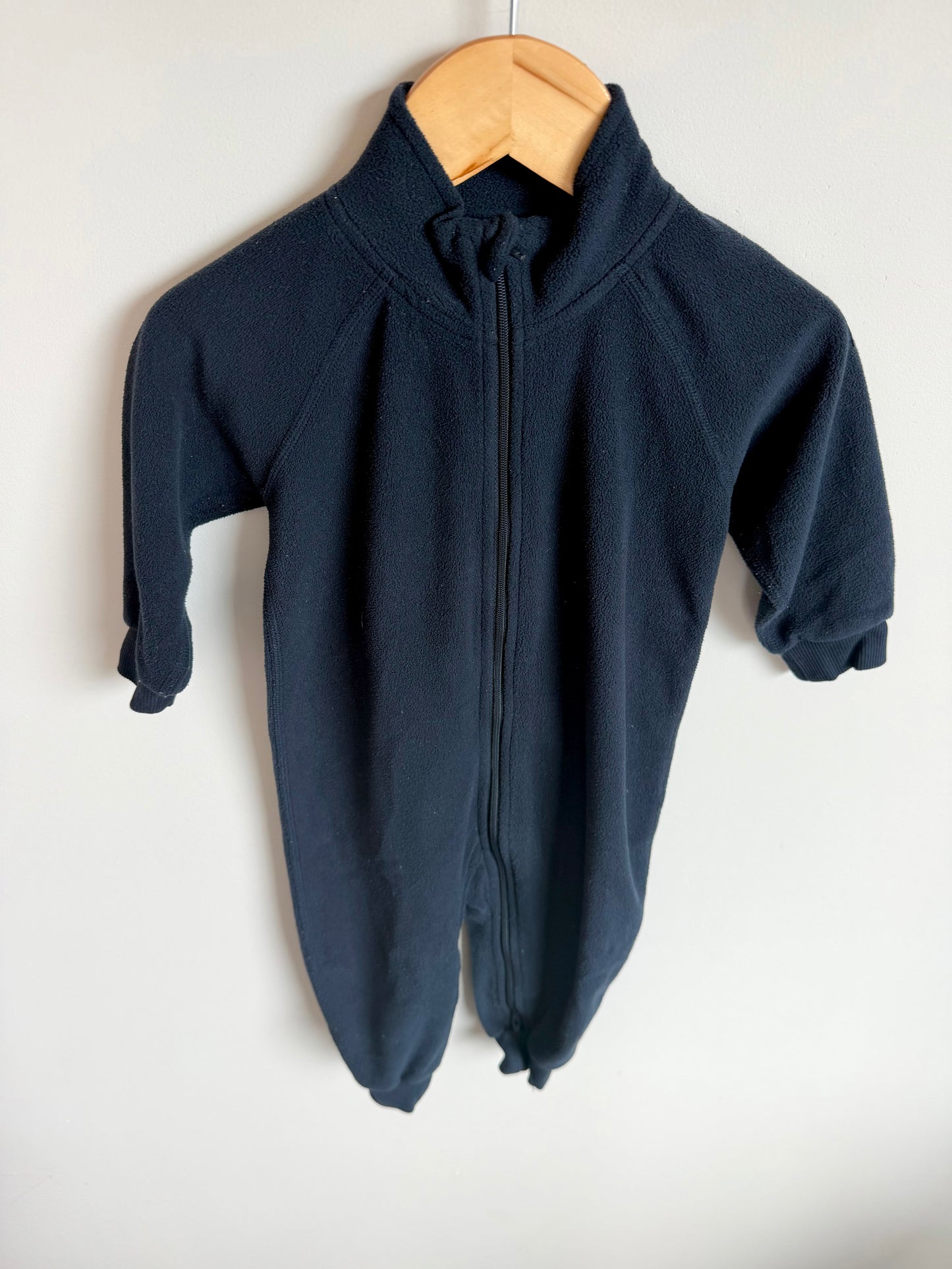 Navy Zippered Jumpsuit / 6-9m